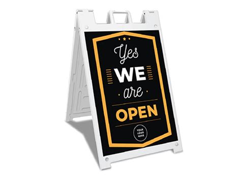 "Yes, We Are Open" Sidewalk Sign Board | Print Mor