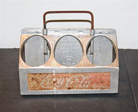 S Coca Cola Aluminum Metal Pack Coke Bottle Carrier Drink Holder