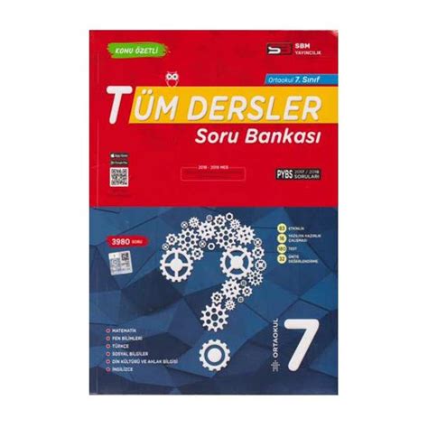 7 Sınıf Tüm Dersler Soru Bankası SBM Soru Bankası Merkezi Yayınları