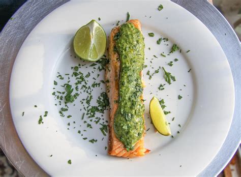 Slow Roasted Salmon With Salsa Verde And Phileos Evoo Phileos