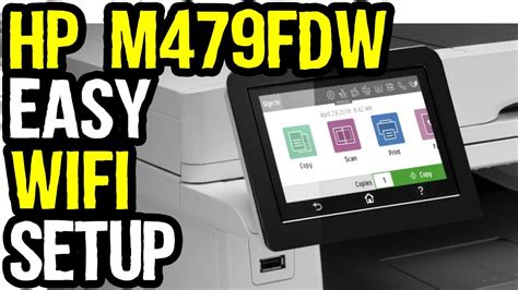 Hp Color Laserjet Pro Mfp M Fdw Printer Wireless Network Setup Youtube