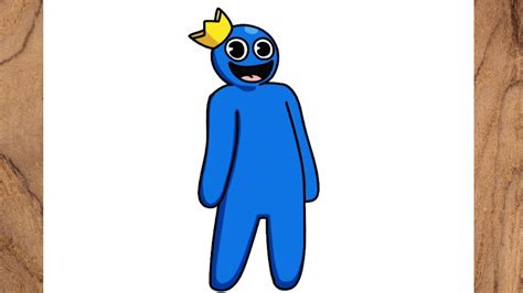 Como Dibujar A Blue De Roblox Rainbow Friends Paso A Paso Youtube