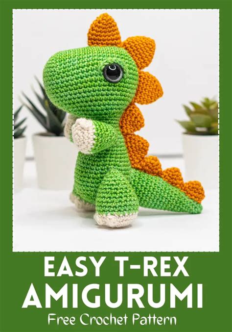 Crochet T Rex Amigurumi Free Pattern All Thing Crafts