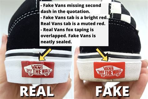 Fake Vans Vs Real Vans Ways To Spot Fake Vans Photos Wearably Weird