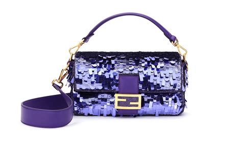 Fendi Relaunches Purple Sequin Baguette