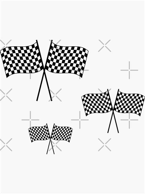 Racing Flags Stickers Pack Checkered Flags Sticker For Sale By Designgoodstore Redbubble