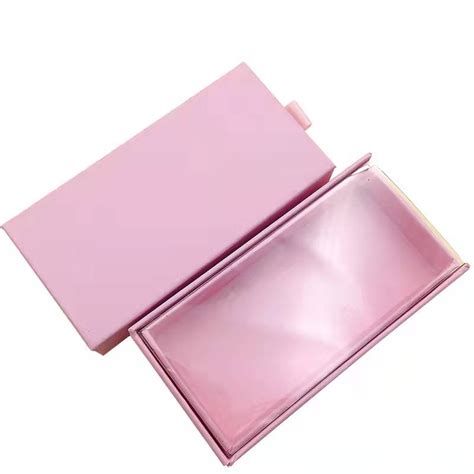 New Nude Lash Boxes Magnetic Pvc Drawer Packaging Box For Eyelashes