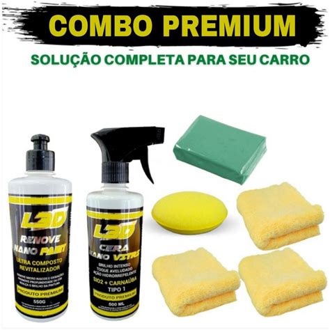 Kit Cera Nano Vitri Renove Nano Paint 3 Flanelas Submarino