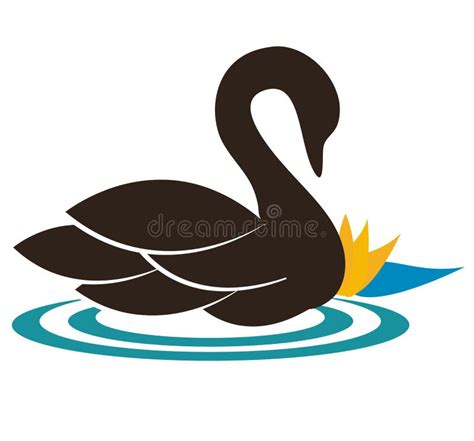 Cisne Negro Y Logotipo De La Letra S Ilustraci N Del Vector