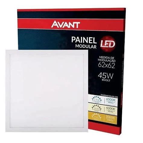 PAINEL DE EMBUTIR Luminaria Embutir Quadrada Led 45w 6500k Avant