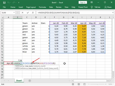 Combining Sumifs With Index Match