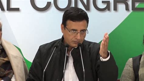 Aicc Press Briefing By Randeep Singh Surjewala On The Political