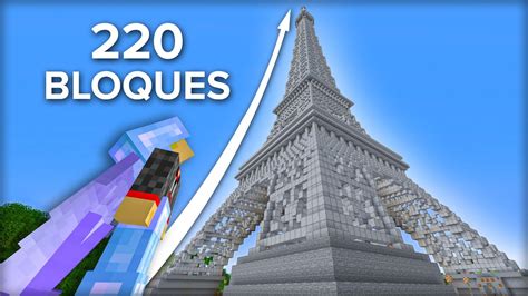 Construí Una Enorme Torre Eiffel En Minecraft Survival Youtube