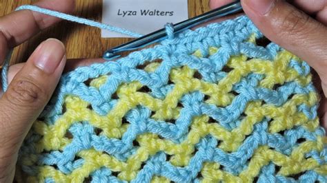 End Rows Pattern Of Crochet Interlocking Mesh Stitch Youtube