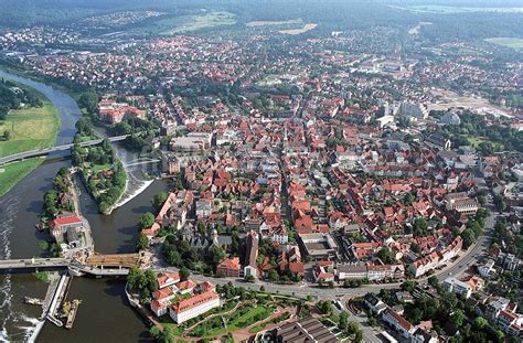 Hameln Aus Der Vogelperspektive Altstadt Und Baustelle Neue M Nsterbr Cke