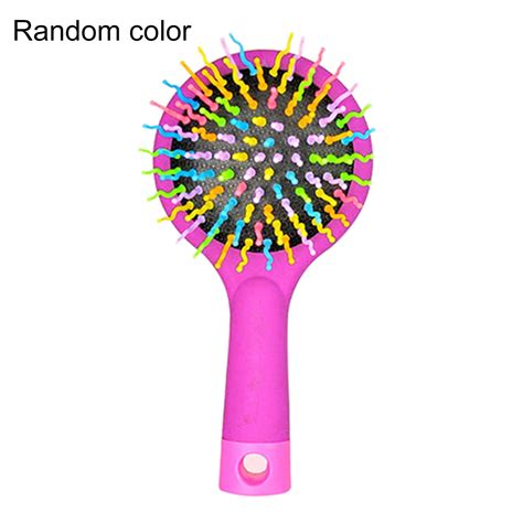 Riguas Rainbow Comb Volume Brush Candy Tone Magic Hairbrush With Mirror