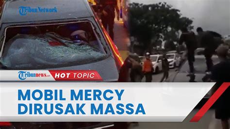 Video Viral Mobil Mercy Dirusak Massa Di Bantul Pengemudi Diteriaki