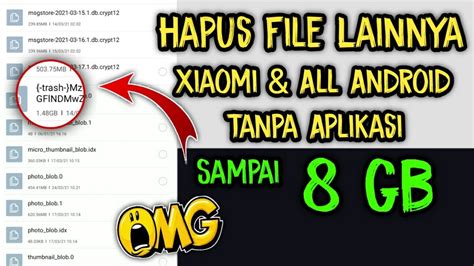 Cara Hapus File Lainnya Di Hape Xiaomi All Android Tanpa Aplikasi