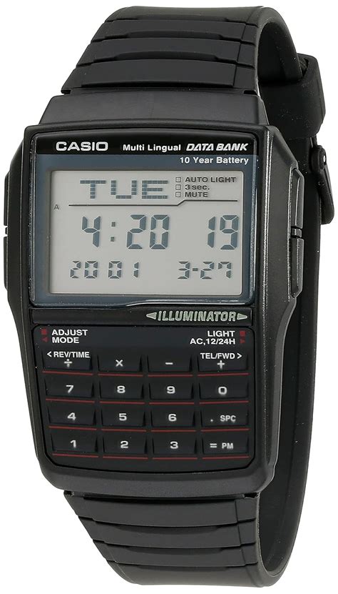 Casio Herren Dbc A Datenbank Digitaluhr Schwarz Casio Amazon De Uhren