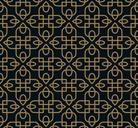 Premium Vector Seamless Pattern Elegant Linear Ornament Geometric