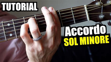 Accordo Di Sol Minore Tutorial Chitarra Youtube