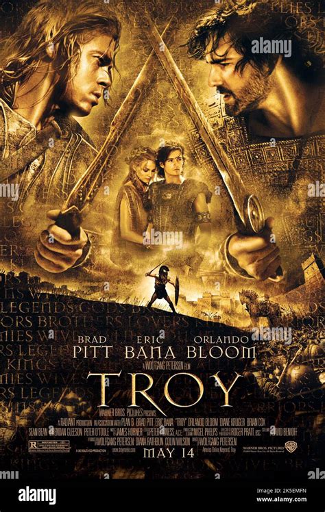 Brad Pitt Diane Kruger Orlando Bloom Eric Bana Movie Poster Troy