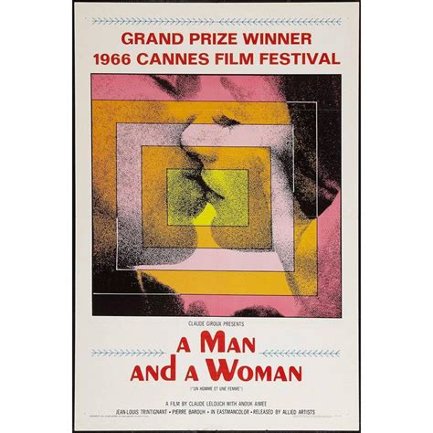 “A Man And A Woman” Film Poster, 1966 For Sale at 1stdibs