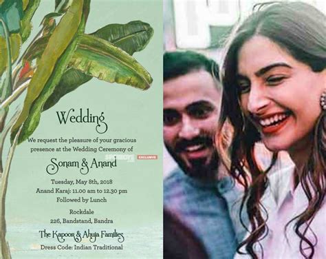 Sonam Kapoor and Anand Ahuja's wedding invitation is out!