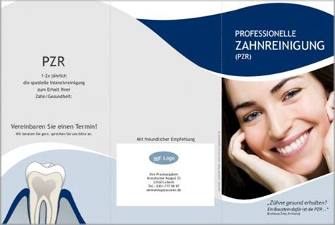 Dentalshop für Zahnarztpraxis Patientenflyer Professionelle