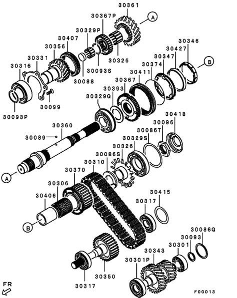 Transfer Gear For Mitsubishi L Triton Sportero Strada Kb T