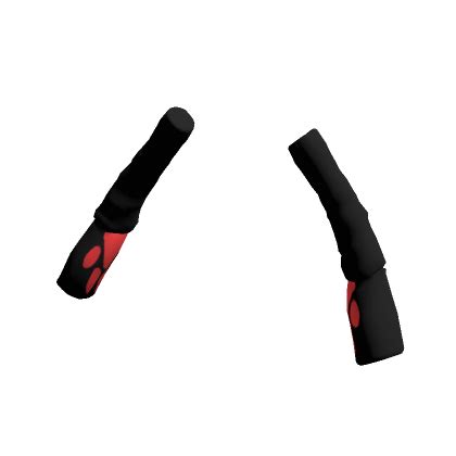 Oversized Paw Print Arm Warmers Black And Red Roblox Item Rolimon S