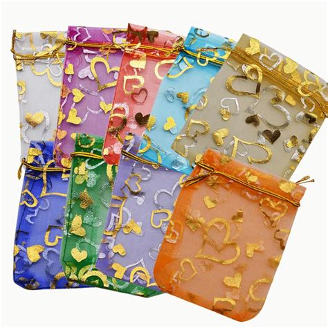 Pcs Lot Organza Jewelry Gift Pouch Bags X X X X Cm For