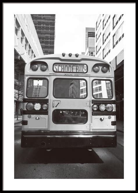 Vintage School Bus Poster in 2022 | Galeriewand, Fotokunst, New york