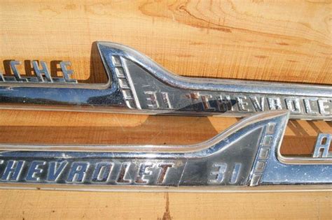 Sell 1958 Chevy Cameo 3100 Apache Fender Emblems In Troutdale Oregon