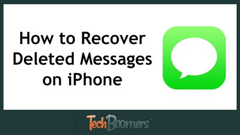 How To Recover Deleted Text Messages On Iphone Youtube