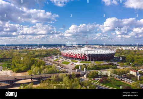 Warsaw Poland May Aerial View On Stadion Pge Narodowy Home