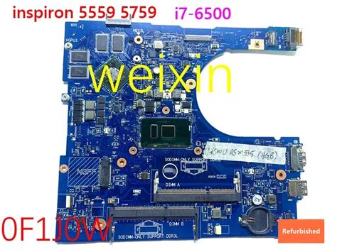 Refurbished For Dell Inspiron 5559 5759 Motherboard I7 6500 0F1J0W