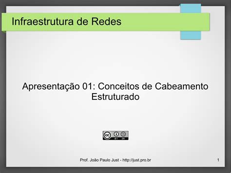 PDF Apresentação 01 Conceitos de Cabeamento Estruturadojust pro br