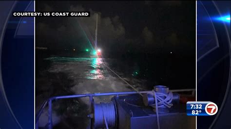 Coast Guard Crew Saves Boaters Stranded Overnight Near Miami Beach