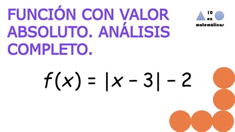 Función con Valor Absoluto Análisis completo Vértice dominio rango