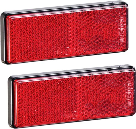 Agrishop 2xtrailer Rectangular Reflectors Redrear Self Adhesive