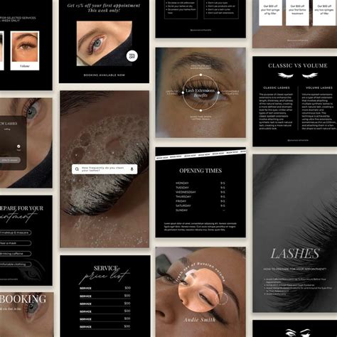 Lash Tech Instagram Post Templates Lash Artist Post Etsy