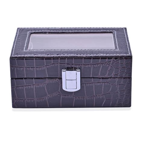 Purple Faux Leather Jewelry Box