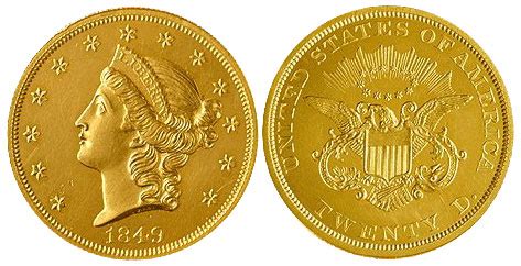 1849 Double Eagle - 1849 Double Eagle Gold Coin - US Rare Coin Investments