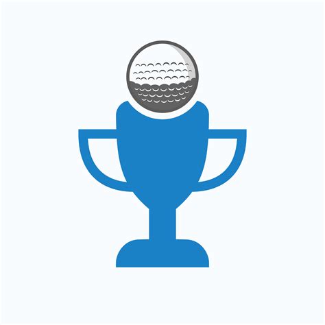 Golf Championship Trophy Logo Design Concept With Golf And Trophy Icon ...