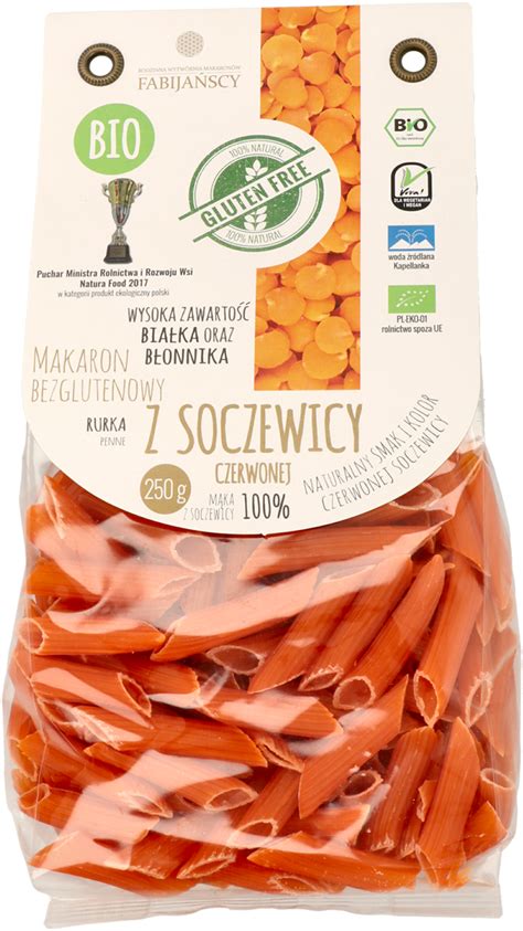 FABIJAŃSCY BIO makaron z soczewicy czerwonej bezglutenowy Penne