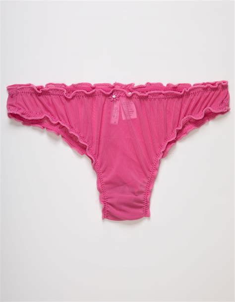 FULL TILT Lettuce Edge Cheeky Panties PINK Tillys