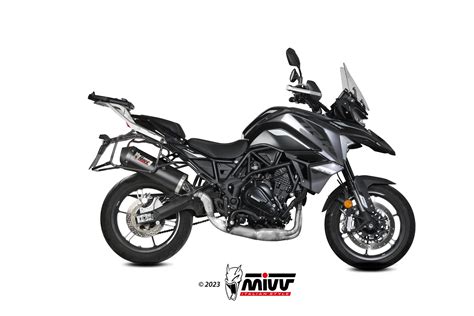 Scarico BENELLI TRK 702 X Mivv Oval Inox Nero Con Coppa Carbonio E