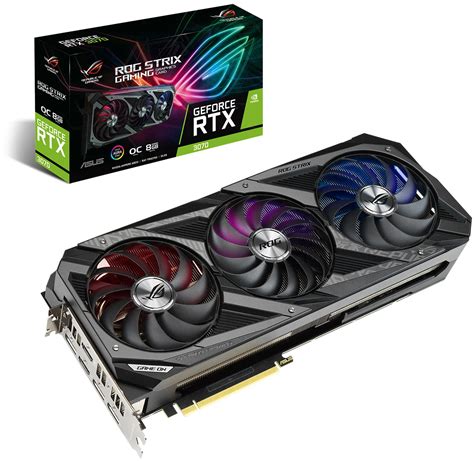 Asus Nvidia Geforce Rtx 3070 Rog Strix Oc 8gb Gddr6 Graphics Card