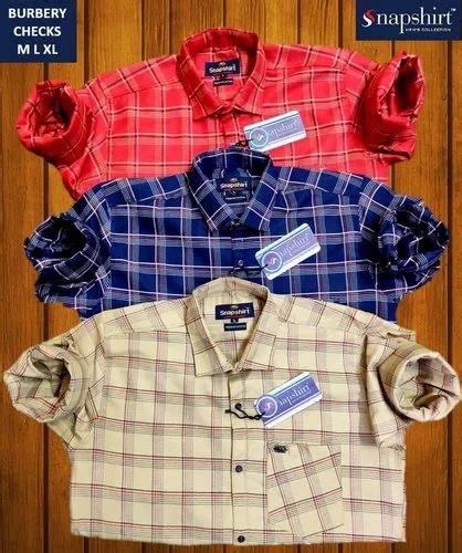 Snapshirt Collar Neck Men Check Shirt Handwash Size M L Xl At Rs 175